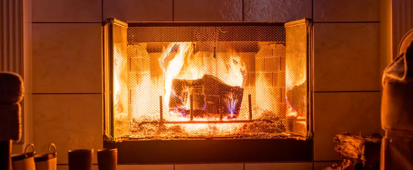 Mendota Hearth Landscape Fireplace Installation in Norwood, Massachusetts