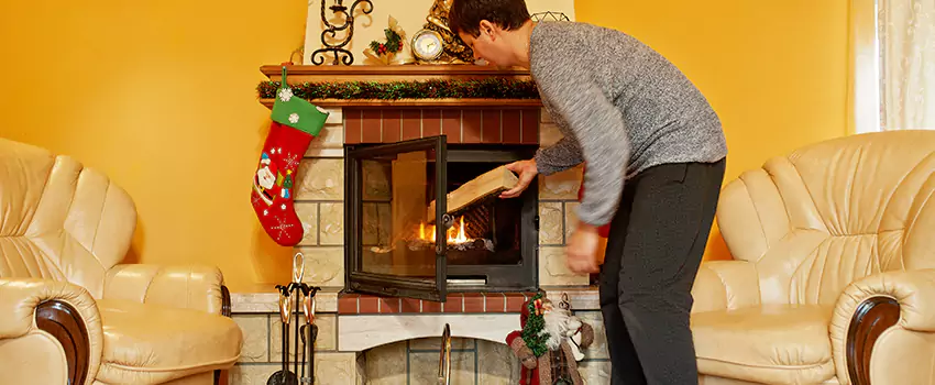 Rusted Metal Fireplace Restoration in Norwood, Massachusetts