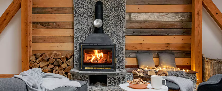 Thelin Hearth Products Direct Vent Gas Stove Fireplace Inspection in Norwood, Massachusetts